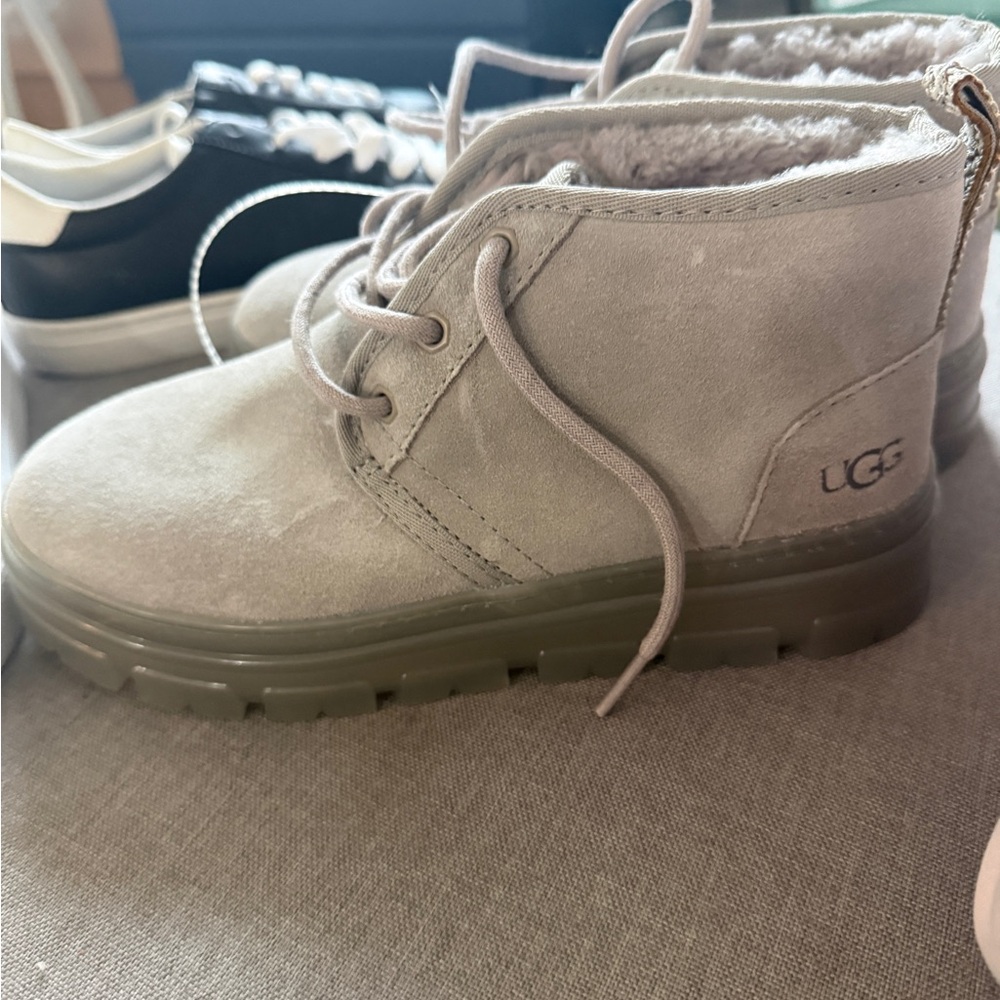 UGG Light Gray Suede Ankle Boots NEW